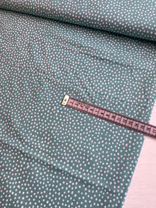 Mint irregular dots cotton fabric - 1/2 mtr