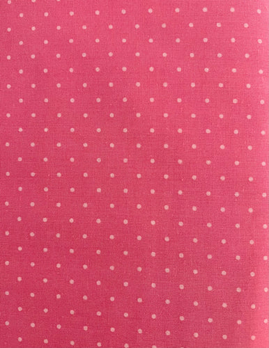Candy pink spot cotton fabric - 1/2 mtr