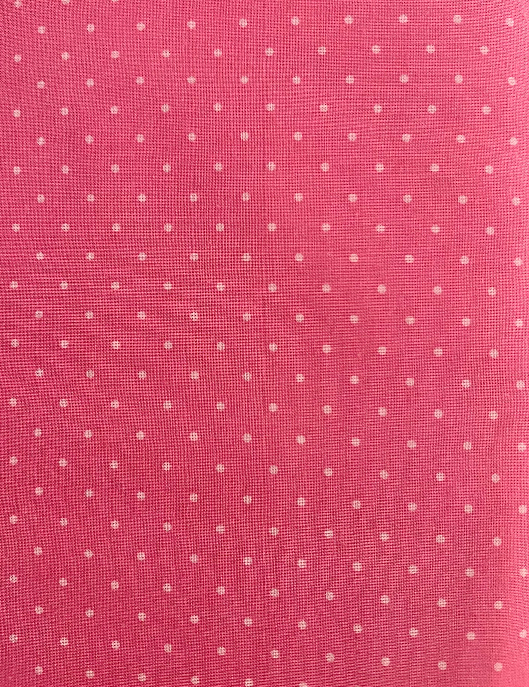 Candy pink spot cotton fabric - 1/2 mtr