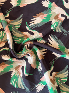 Maribou Stork Viscose Fabric - 1/2mtr - Dressmaking Fabric