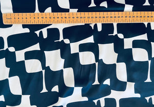 Large Abstract Print Satin Fabric - 1/2mtr - Dressmaking Fabric