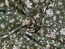 Load image into Gallery viewer, Forest Green Floral Fabric - 1/2mtr - Dressmaking Fabric