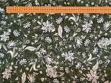 Load image into Gallery viewer, Forest Green Floral Fabric - 1/2mtr - Dressmaking Fabric