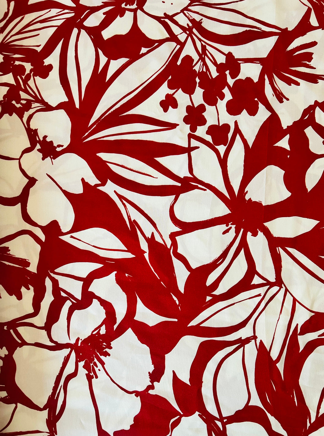 Ruby Large Floral Fabric - 1/2mtr - Dressmaking Fabric