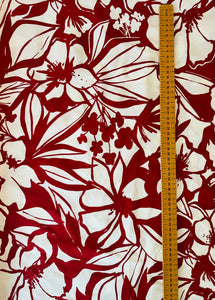 Ruby Large Floral Fabric - 1/2mtr - Dressmaking Fabric