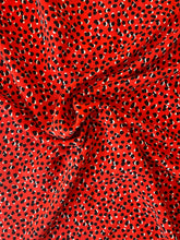Load image into Gallery viewer, Red Ditsy Print Fabric - 1/2mtr - Dressmaking Fabric