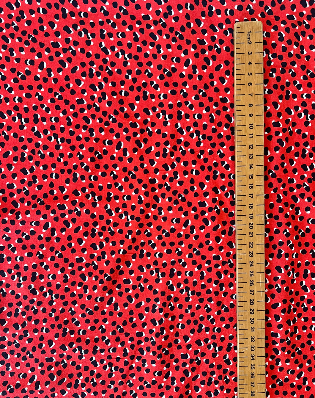 Red Ditsy Print Fabric - 1/2mtr - Dressmaking Fabric