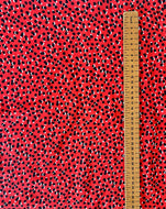 Red Ditsy Print Fabric - 1/2mtr - Dressmaking Fabric