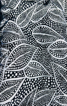 Load image into Gallery viewer, Black &amp; Off-White Leaf Print Viscose - 1/2m