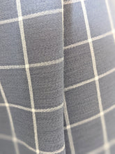 Load image into Gallery viewer, Fabric Remnant - blue/grey check lightweight georgette - 230cms