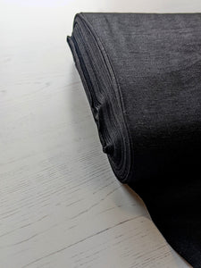 Fabric Remnant - black linen/viscose - 130cms