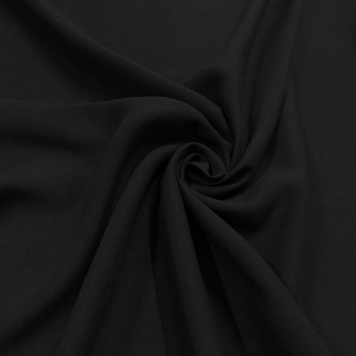 Plain black cotton jersey fabric - 1/2mtr - Dressmaking Fabric