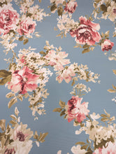 Load image into Gallery viewer, Duck Egg Floral Outdoor Fabric - 1/2 x metre