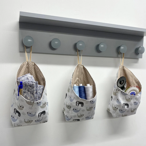 Hanging Storage Pods sewing kit - sloth design