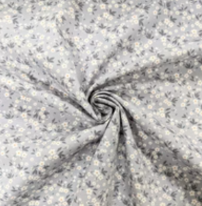 Fabric Remnant - grey canvas - 95cms