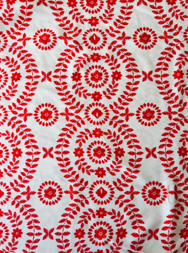 Fabric Remnant - Tile Viscose Print - 135cms