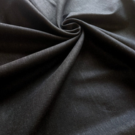 Black Linen/viscose Fabric Remnant - viscose - 90cms x 140cms