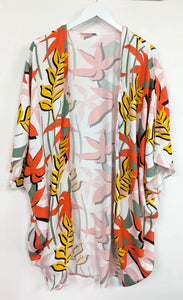 Long Summer Jacket Kit - Orange leaf viscose