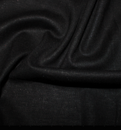 Fabric Remnant - viscose/linen fabric Black 60cm x 140cm