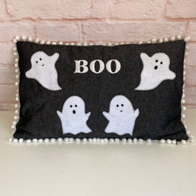 Load image into Gallery viewer, Spooky Ghost Pompom Cushion Pattern