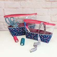 Load image into Gallery viewer, Clear top zip bags for storage Sewing Pattern (two sizes included)
