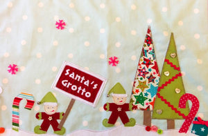 Santa's Grotto Table Runner Pattern