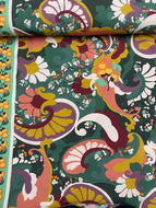 Large Boarder Print Poly/Viscose x 1/2mtr - Dressmaking Fabric