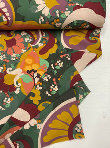 Large Boarder Print Poly/Viscose x 1/2mtr - Dressmaking Fabric