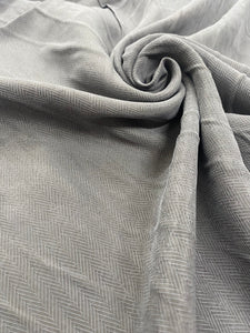 Cupro grey herringbone x 1/2mtr - Dressmaking Fabric