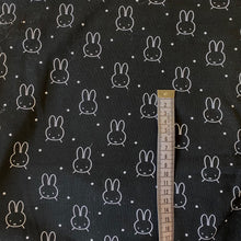 Load image into Gallery viewer, Miffy bunny black jersey fabric - 1/2mtr