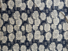 Load image into Gallery viewer, Sunflower Navy - Dressmaking Fabric