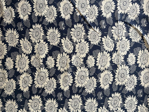Sunflower Navy - Dressmaking Fabric