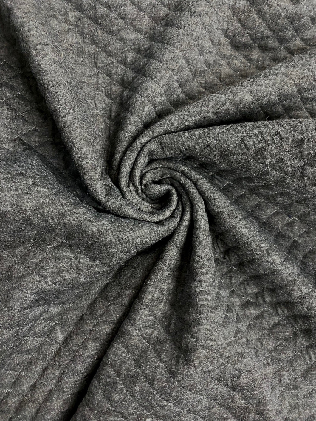 Fabric Remnant - Grey Quilted Jersey - 140cms