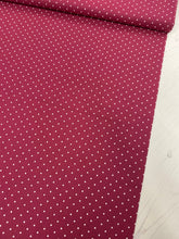 Load image into Gallery viewer, Deep raspberry pinspot Fabric - 1/2m