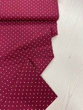 Load image into Gallery viewer, Deep raspberry pinspot Fabric - 1/2m
