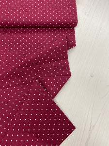 Deep raspberry pinspot Fabric - 1/2m