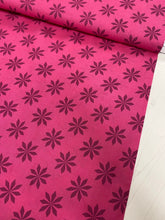 Load image into Gallery viewer, Magenta geometric flower cotton fabric - 1/2 mtr
