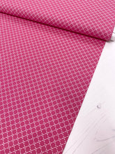 Load image into Gallery viewer, Hot pink trellis cotton fabric - 1/2 mtr