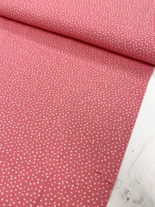 Pink tiny irregular dot cotton fabric - 1/2 mtr
