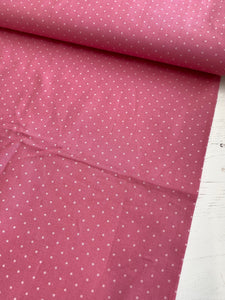 Mid-Pink Pinspot cotton fabric - 1/2 mtr