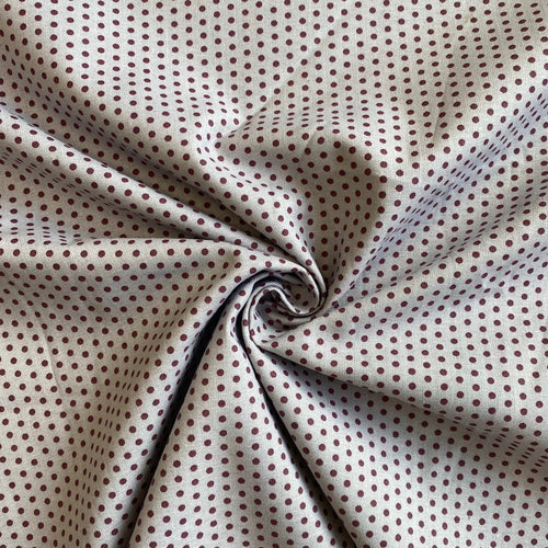 Lilac and Purple Dot cotton fabric - 1/2 mtr