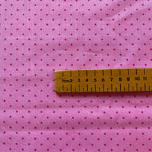 Load image into Gallery viewer, Pink and red pin spot fabric - 1/2 mtr