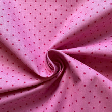 Load image into Gallery viewer, Pink and red pin spot fabric - 1/2 mtr