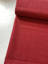 Load image into Gallery viewer, Red and white pin stripe cotton fabric - 1/2m