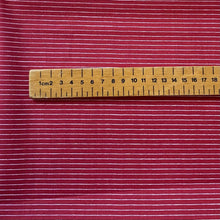 Load image into Gallery viewer, Red and white pin stripe cotton fabric - 1/2m