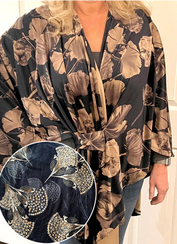 Country Wrap Kit - Black Peacock Velvet Feel Fabric