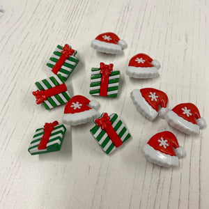 Christmas buttons - set of 5
