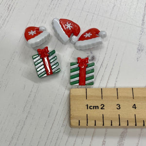 Christmas buttons - set of 5