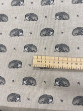 Load image into Gallery viewer, Hedgehogs hessian/linen heavyweight fabric - 1/2mtr