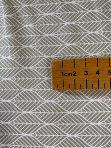 Light grey geometric cotton fabric (wide) - 1/2 mtr